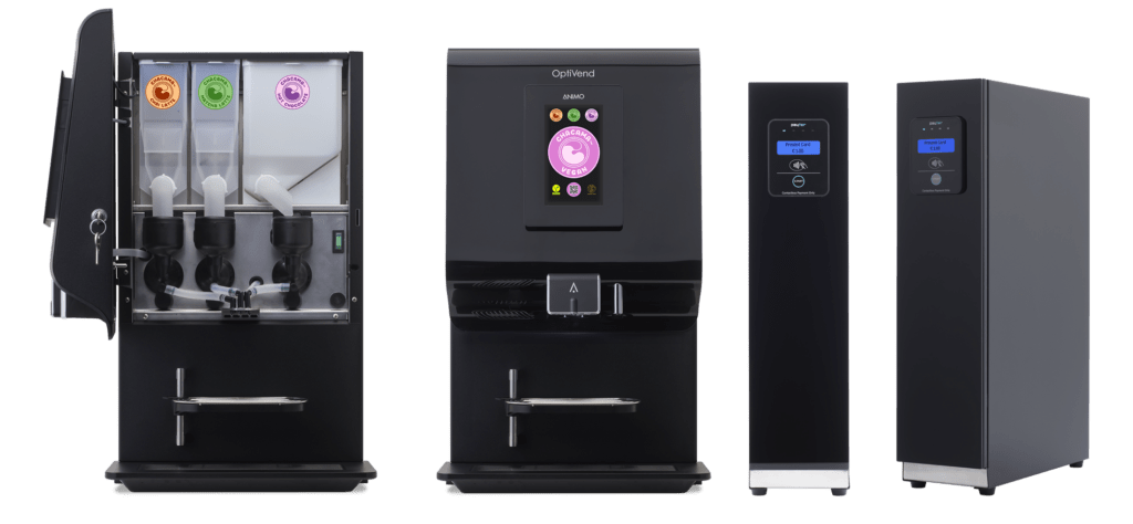 Animo optivend machines with chacama products
