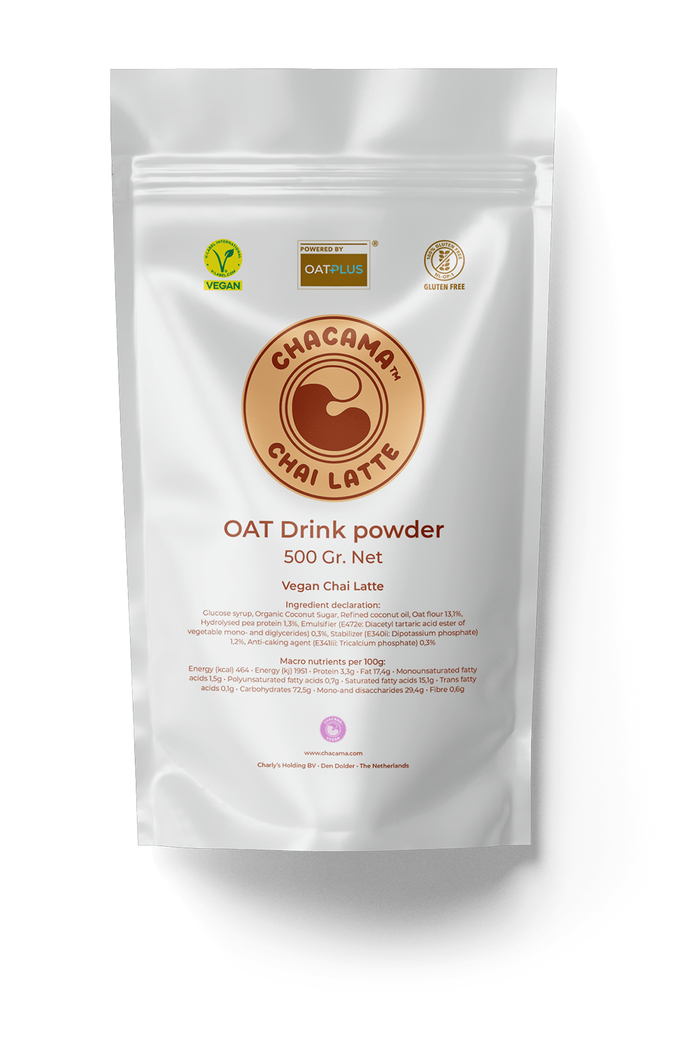 100% vegan, gluten free Chai latte