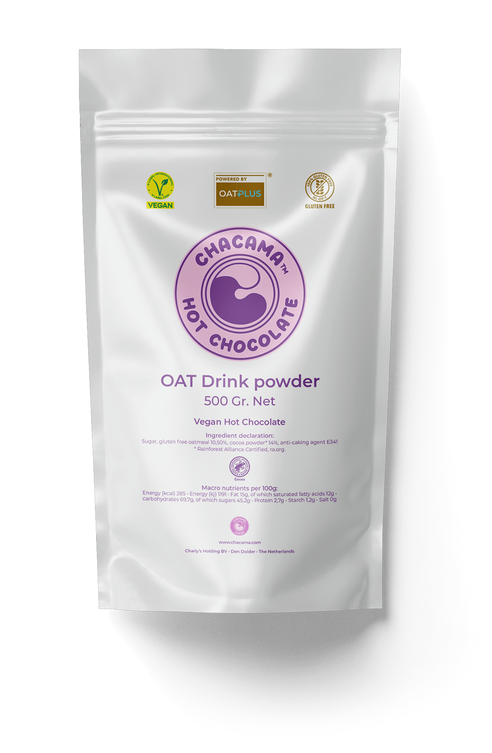 100% vegan, gluten free Hot chocolate mix