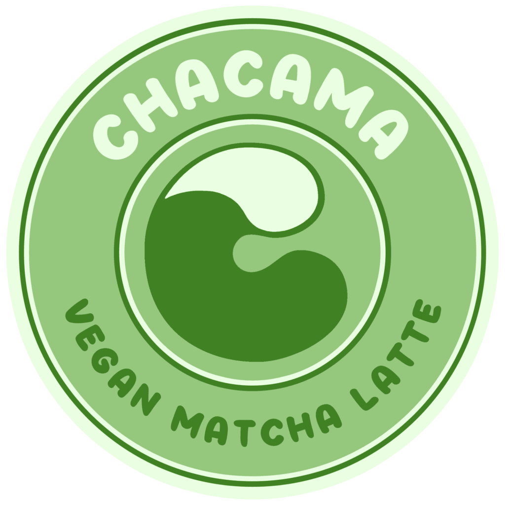 new chacama logo vegan matcha latte