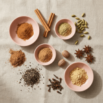 firefly geminiflash create a high resolution, photorealistic top down (flat lay) photograph of the spices 467257